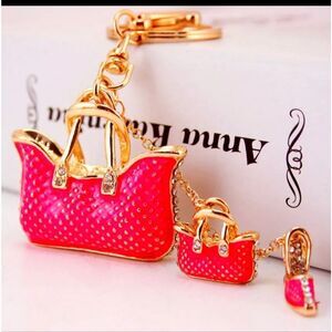 Colorful Handbag and Shoe Keychain Choose Your Favorite Color